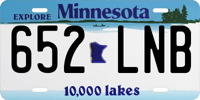MN license plate 652LNB