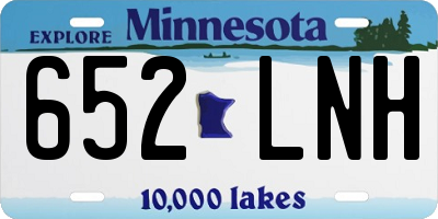 MN license plate 652LNH