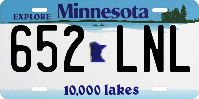 MN license plate 652LNL