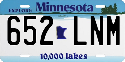 MN license plate 652LNM