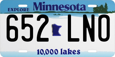 MN license plate 652LNO