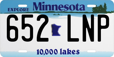 MN license plate 652LNP