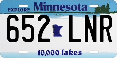 MN license plate 652LNR