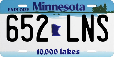 MN license plate 652LNS