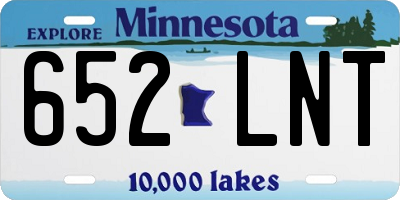 MN license plate 652LNT