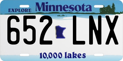 MN license plate 652LNX