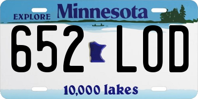 MN license plate 652LOD