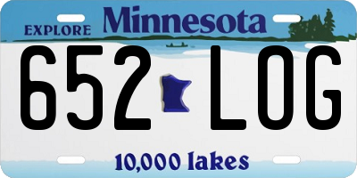 MN license plate 652LOG