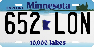 MN license plate 652LON