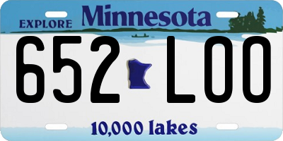 MN license plate 652LOO
