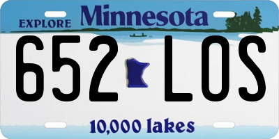 MN license plate 652LOS