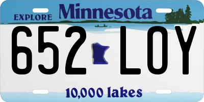 MN license plate 652LOY