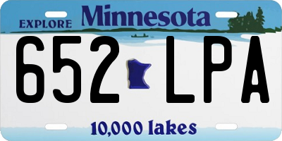 MN license plate 652LPA