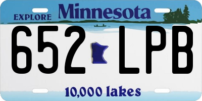 MN license plate 652LPB