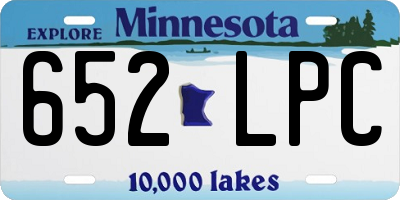 MN license plate 652LPC