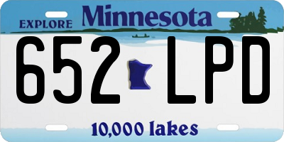 MN license plate 652LPD