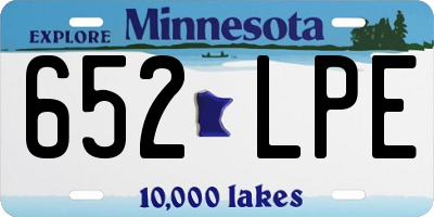 MN license plate 652LPE