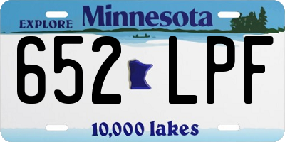 MN license plate 652LPF