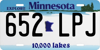 MN license plate 652LPJ