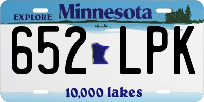 MN license plate 652LPK