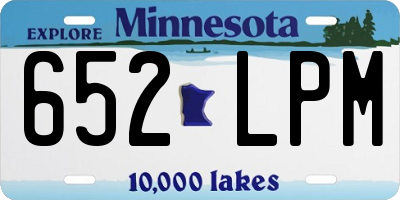 MN license plate 652LPM