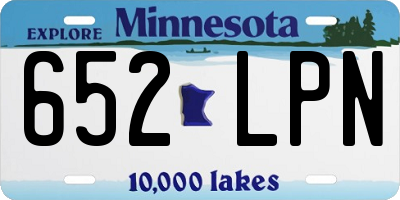 MN license plate 652LPN