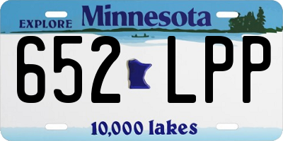 MN license plate 652LPP