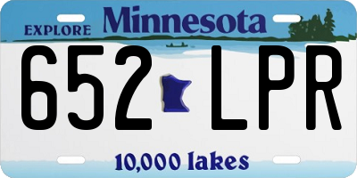 MN license plate 652LPR