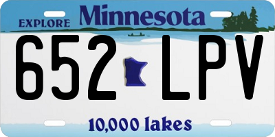 MN license plate 652LPV
