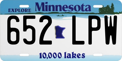 MN license plate 652LPW