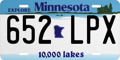 MN license plate 652LPX