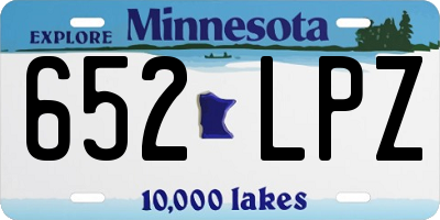MN license plate 652LPZ