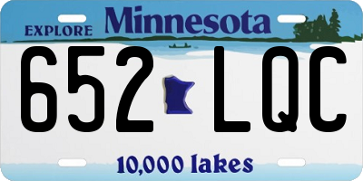 MN license plate 652LQC