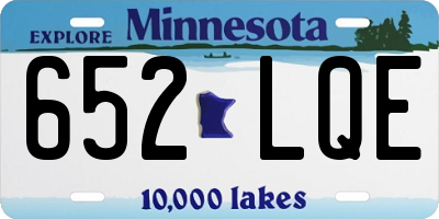 MN license plate 652LQE