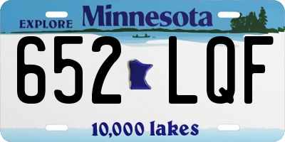 MN license plate 652LQF
