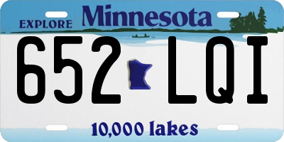 MN license plate 652LQI