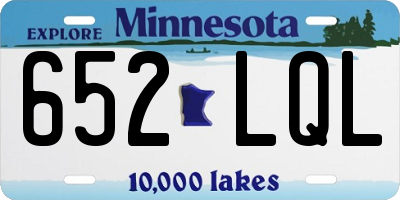 MN license plate 652LQL