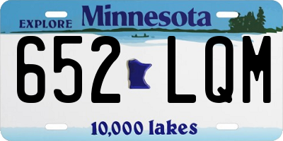 MN license plate 652LQM
