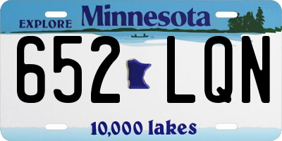MN license plate 652LQN