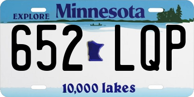 MN license plate 652LQP