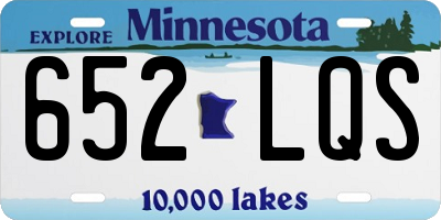 MN license plate 652LQS
