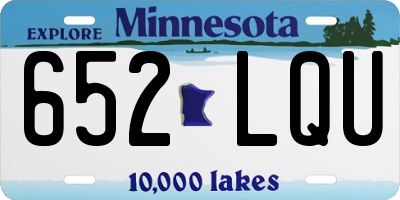 MN license plate 652LQU