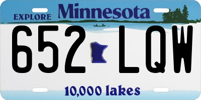 MN license plate 652LQW
