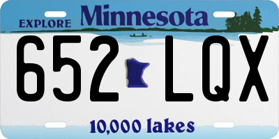 MN license plate 652LQX