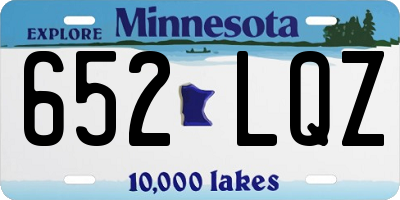 MN license plate 652LQZ
