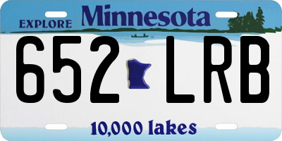 MN license plate 652LRB