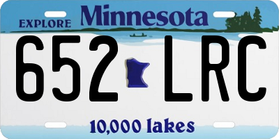 MN license plate 652LRC