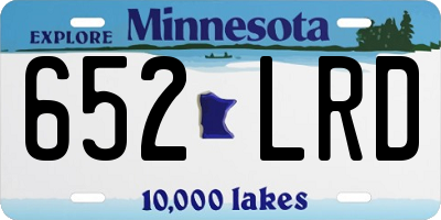 MN license plate 652LRD