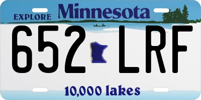 MN license plate 652LRF