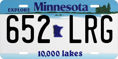 MN license plate 652LRG